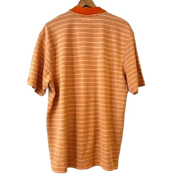 Columbia Freestanding Men's Polo Shirt Orange Striped XL NEW with Tags Attached - Picture 2 of 8